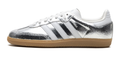 adidas Samba "Cracked Silver" – Metallic Silver / White