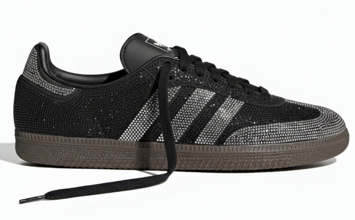 Women's adidas Samba OG Rhinestone Sneakers – Black/Silver