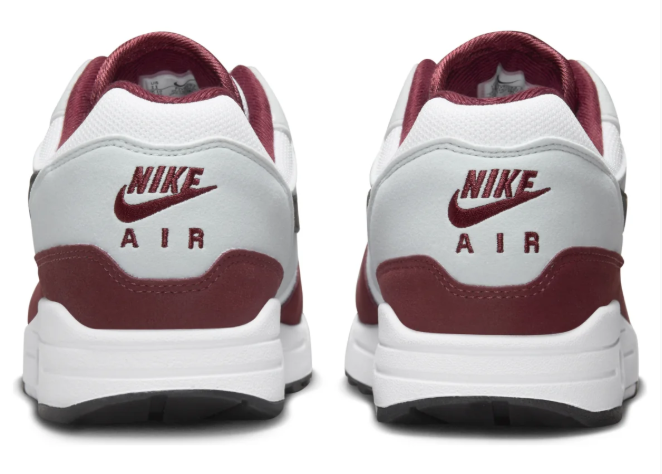 Nike Air Max 1 "Dark Team Red" – White / Grey / Black