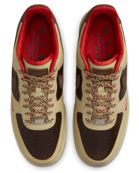 Nike Air Force 1 Low Shoes - Light British/Cacao Wow/Red