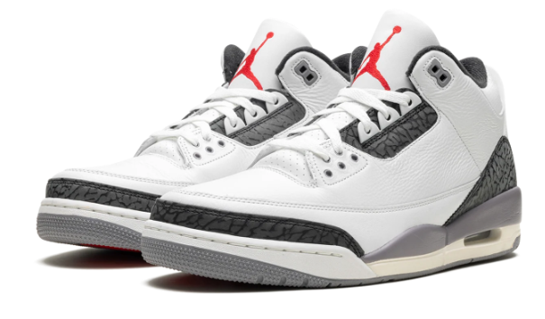 Air Jordan 3 Retro "Cement Grey" – White/Grey/Black/Fire Red
