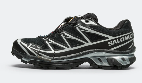 Salomon XT-6 GTX Waterproof Sneakers – Black/Silver