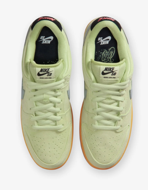 Nike SB Dunk Shoes - Light Liquid Lime / Black / Wolf Grey