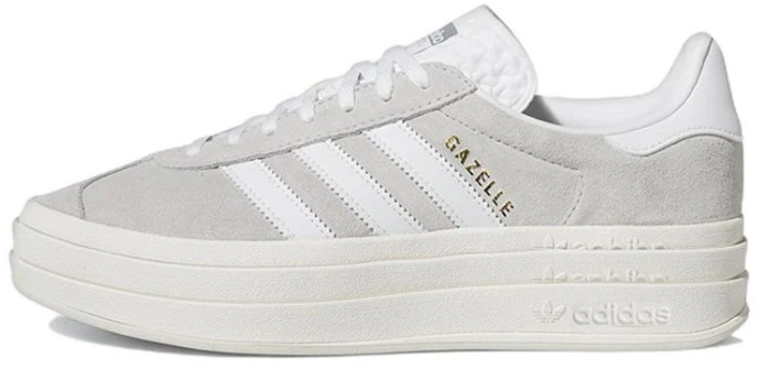 Women's adidas Gazelle Bold Platform Sneakers – Grey/White | HQ6893