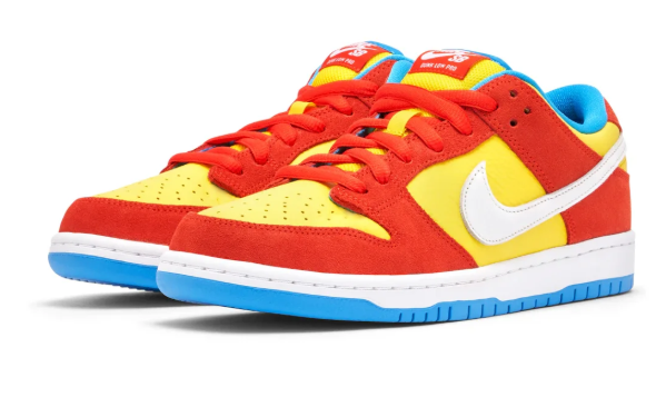 Nike SB Dunk Low 'Bart Simpson' – Yellow/Red/Blue