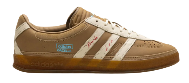 Bad Bunny x Lionel Messi x adidas Gazelle Indoor – Tan/Cream