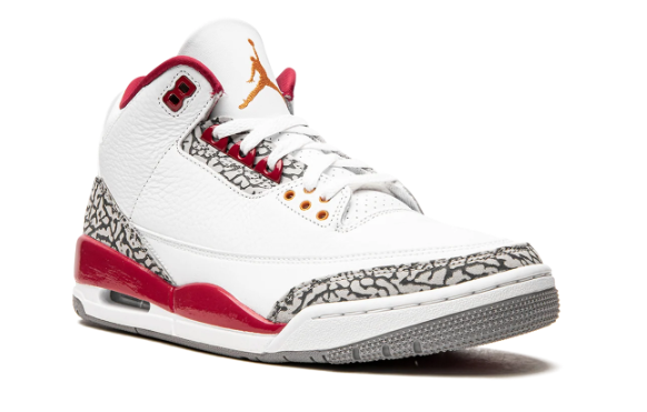 Air Jordan 3 Retro "Cardinal Red" – White/Cardinal Red/Light Curry