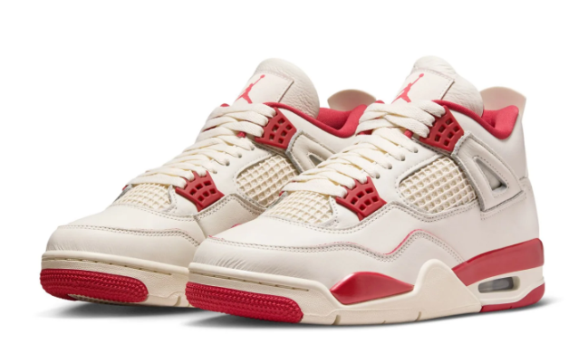 Air Jordan 4 – Pale Ivory/Tough Red